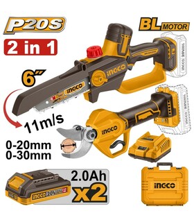 KIT MINISEGA E FORBICI DA POTA INGCO