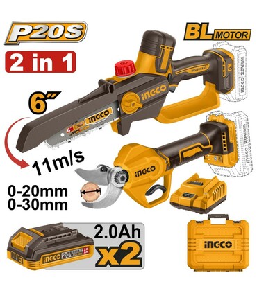 KIT MINISEGA E FORBICI DA POTA INGCO