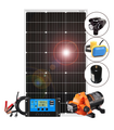 Kit Impianto Fotovoltaico Semiautomatico per Orto con Pompa Acqua 12V e Regolatore di Carica