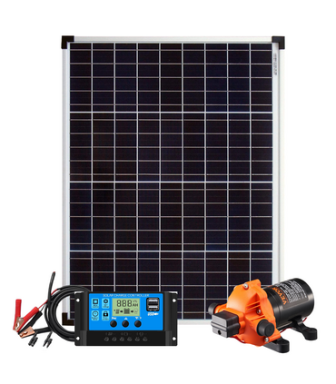 Kit Impianto Fotovoltaico per Orto con Pompa Acqua 12V e Regolatore di Carica