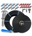 Kit Irrigazione a Goccia Fast 100 mq ø 16 mm passo 30 cm con Valvole a Innesto Manichetta Ala Leggera
