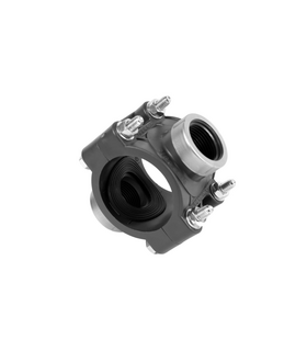 Presa a Staffa Grigia SAB a Due Fori con Filetto Interno