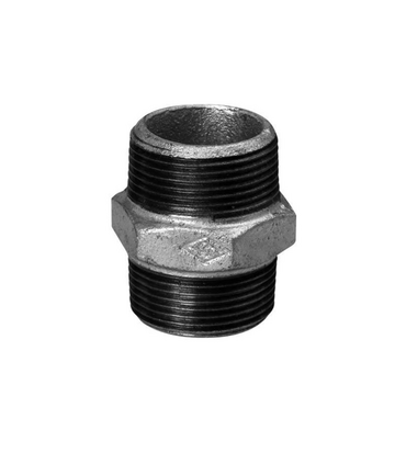 Nipplo doppio in Ghisa zincata