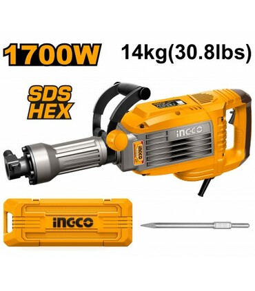 MARTELLO DEMOLITORE 1700W CON VALIGETTA INGCO