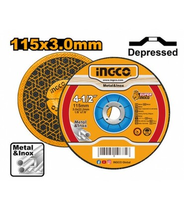 DISCO TAGLIO PER METALLO 115X3MM 10PZ INGCO