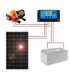 Kit Impianto Fotovoltaico Automatico per Orto con Pompa Acqua 18,93 l/min 12V e Regolatore di Carica