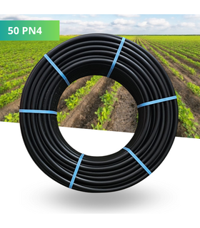 Tubo PN4 ∅ 50 Bassa Densità per Irrigazione Senza fori Lunghezza 100 Metri