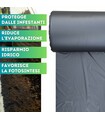 Telo pacciamatura biodegradabile forato ogni 60 cm largh. 100 cm