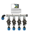 KIT IRRIGAZIONE AUTOMATICA CON QUATTRO ELETTROVALVOLE + PROGRAMMATORE CONNECT DC BATTERY