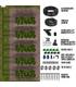 Kit Irrigazione a goccia automatico 100 mq con centralina Connect DC Battery + Elettrovalvola 9V