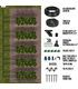 Kit Irrigazione a goccia automatico 50 mq con centralina Connect DC Battery + Elettrovalvola 9V