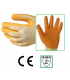 PAIA DI GUANTI SPALMATI IN LATTICE RUGOSI ARANCIO