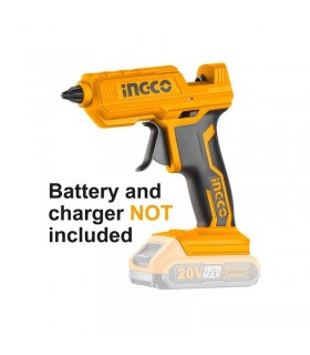 PISTOLA TERMOCOLLANTE FARETTO LED 20W BATTERIA AL LITIO 20V NUDA INGCO