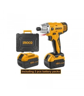 AVVITATORE AD IMPULSI BATTERIA 18V AL LITIO 2 BATTERIE E VALIGETTA INGCO