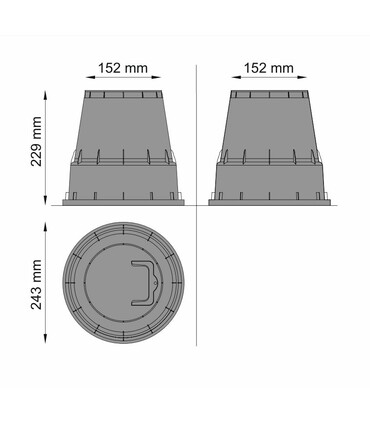 POZZETTO PER ELETTROVALVOLE RAIN CIRCOLARE Diametro 15 cm INTERRATO CON MANIGLIA