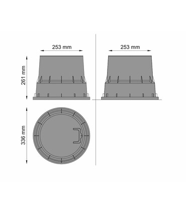 POZZETTO PER ELETTROVALVOLE RAIN CIRCOLARE Diametro 25 cm INTERRATO CON MANIGLIA