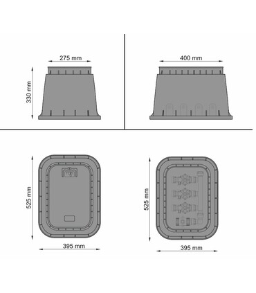 Pozzetto per Elettrovalvole Rain Rettangolare con Maniglia Mod. Ez-Open 113