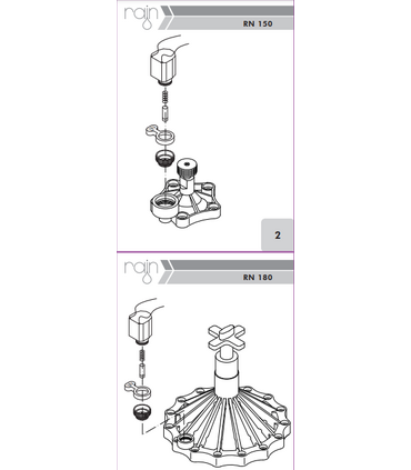 SOLENOIDE RN 24 VAC PER ELETTROVALVOLE RAIN - RICAMBIO