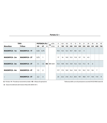 ELETTROPOMPA PEDROLLO MAGNIFICA 4m HP 2 V220 MONOFASE AUTOADESCANTE PER PISCINA