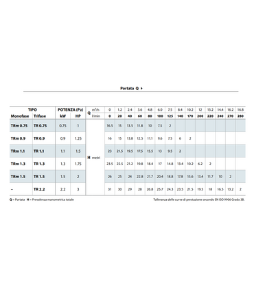 ELETTROPOMPA SOMMERGIBILE TRITUS TR 0.75 HP 1 CON TRITURATORE PER ACQUE LURIDE