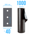 TELO FILM PACCIAMATURA BOBINA DA 1000 m FORATO IN LINEA A 40 cm LARG. 1 m BIO ORTO