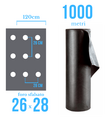 TELO FILM PACCIAMATURA BOBINA DA 1000 m. CON 4 FORI 28X26 LARG. 120 m BIO ORTO