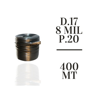 MANICHETTA GOCCIOLANTE 400 MT D. 17-8 MIL 2LTH PASSO 20 CM per IRRIGAZIONE ORTO