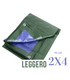 TELO OCCHIELLATO Misura 2 x 4 mt 90 gr VERDE BLU IMPERMEABILE COPRITUTTO MULTIUSO
