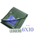 TELO OCCHIELLATO Misura 6 x 10 mt 90 gr VERDE BLU IMPERMEABILE COPRITUTTO MULTIUSO