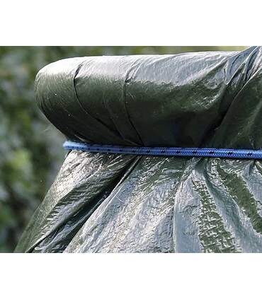 TELO OCCHIELLATO Misura 5 x 8 mt 90 gr VERDE BLU IMPERMEABILE COPRITUTTO MULTIUSO