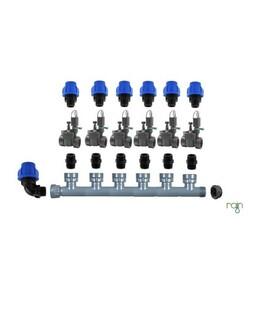 KIT RAIN CON 6 ELETTROVALVOLE 24V PER IRRIGAZIONE AUTOMATICA AMPLIABILE
