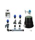 KIT RAIN CON 2 ELETTROVALVOLE 24 V+ PROGRAMMATORE C-DIAL + POZZETTO + SENSORE PER IRRIGAZIONE AUTOMATICA AMPLIABILE