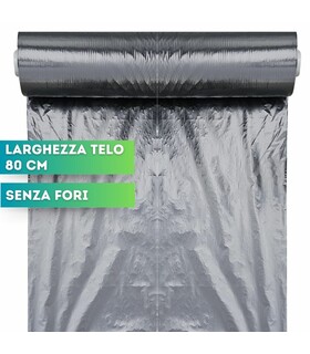 Telo nero per pacciamatura non forato largh. 80 cm