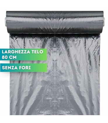 Telo nero per pacciamatura non forato largh. 80 cm