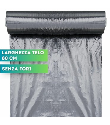 Telo pacciamatura film nero non forato largh. 80 cm