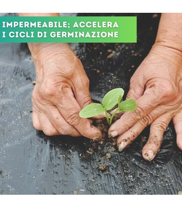 Telo nero per pacciamatura non forato largh. 90 cm