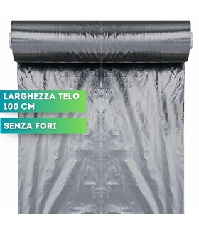 Telo pacciamatura film nero non forato largh. 100 cm Bio Orto