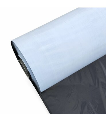 Telo bianco nero per pacciamatura non forato largh. 100 cm