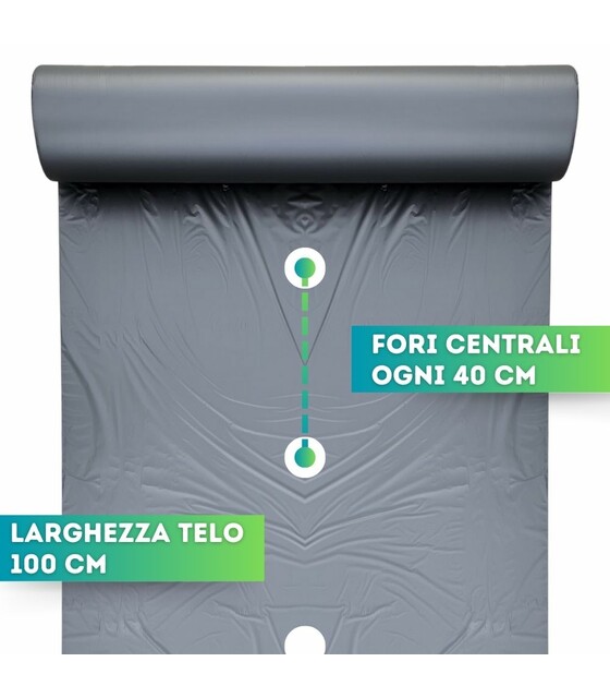 Telo Film Pacciamatura - Forato Ogni 40cm - Largo 110cm – Soluzioni - Foto 3