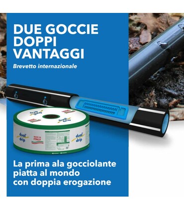Manichetta Gocciolante Dualdrip d. 16 - 10 mil 2000 mt | 1,6 Litri