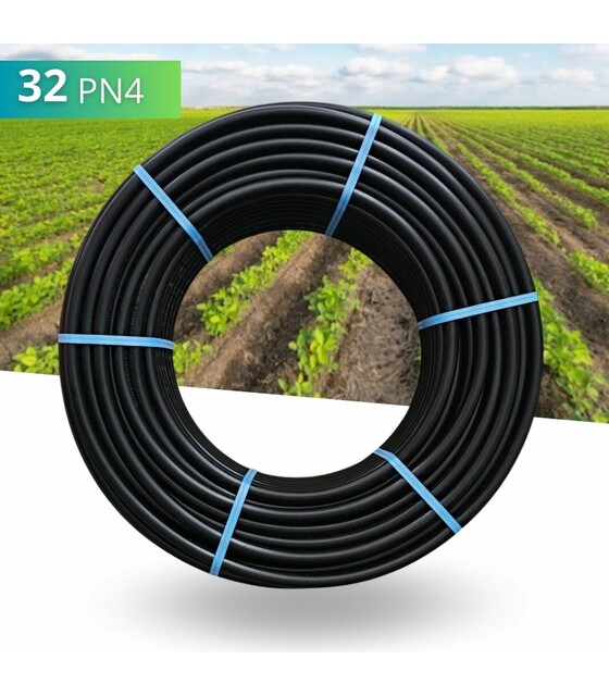 Tubo Gocciolante Claber 90357 In Polietilene, 1/2", Nero, 50 Metri, Gocciolatori Ogni 33 Cm, Portata 2 L/h