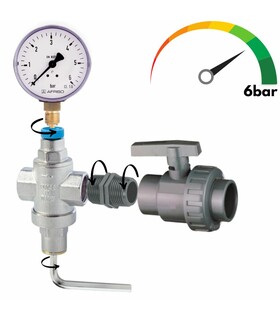 Kit regolazione pressione da 1 - 6 bar per impianto di irrigazione