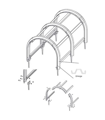 Serra professionale modulare m 3x3 -56 mq per orto e giardino