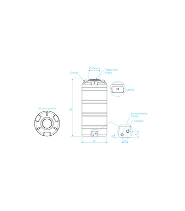 Serbatoio Verticale da esterno Cisterna 3000 litri | Rototec