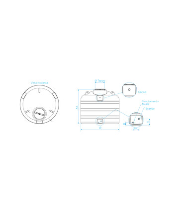 Serbatoio Panettone da esterno Cisterna 3000 litri | Rototec