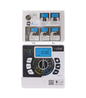 Centralina Indoor 24V I-Dial 8 Stazioni Rain per Orto e Giardino
