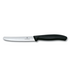 Victorinox Coltello Nero da Cucina Punta Tonda Seghettato - 11cm