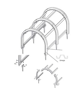Struttura prolunga cm 150 per serra Da 56 mq