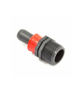 Raccordo filettato per manichetta 16 x 3/4 per tape con anello a strappo