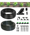 Kit Irrigazione a goccia Orto Giardino 50 mq Ala Gocciolante con Filtro